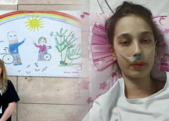 Kalp nakli bekleyen Esila'nın resmi hastane duvarında