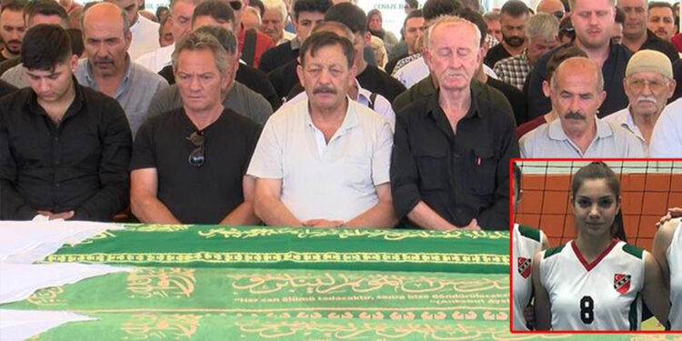 Kazada ölen voleybolcu, toprağa verildi