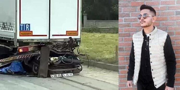 TIR'a arkadan çarpan otomobilin sürücüsü Tevfik, öldü