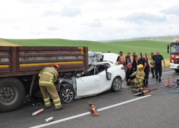TIR'a çarpan otomobilin sürücüsü polis, öldü