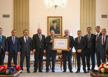 Yener, Cumhurbaşkanı mazbatasını Şentop'a teslim ettiYener, Cumhurbaşkanı mazbatasını Şentop'a teslim etti
