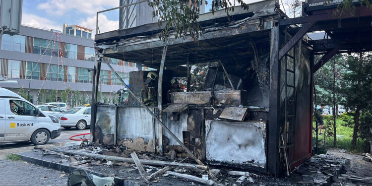 Ankara'da köftecide yangın