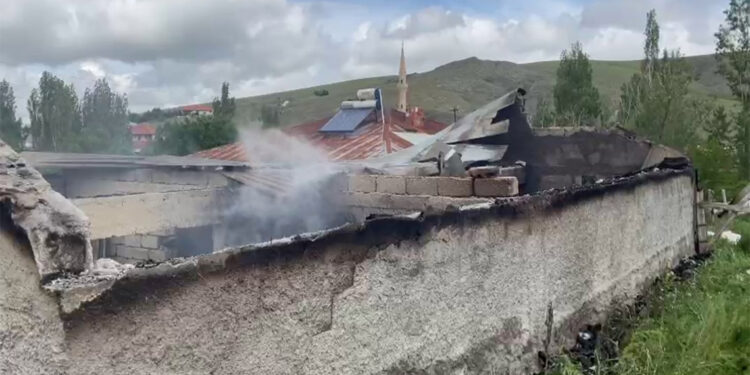 Karalar köyünde 6 farklı noktada çıkan yangında 13 büyükbaş öldü