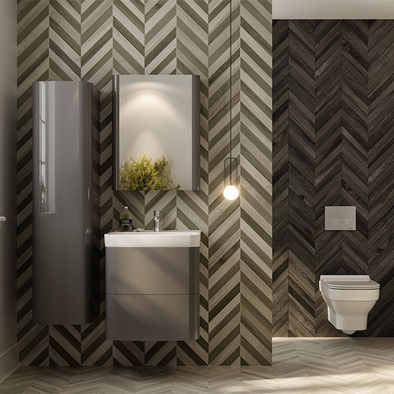 Küçük banyolara minimalist çözümler