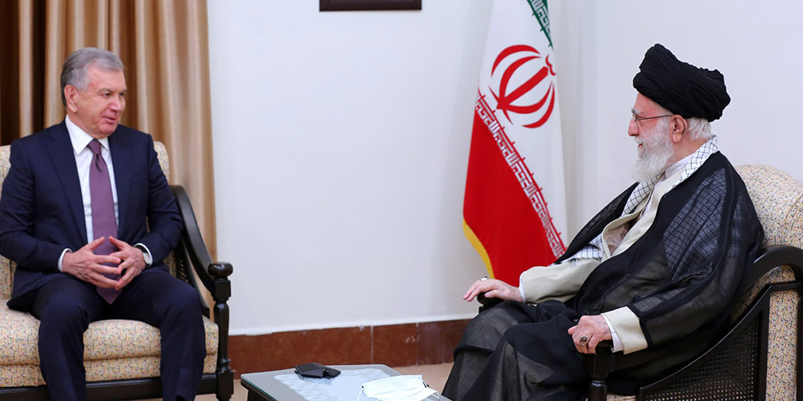 Şevket Mirziyoyev ile İran Dini Lideri Ali Hamaney görüştü