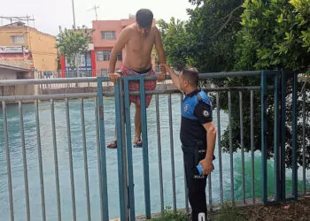 Adana'da polisi sulama kanallarında denetim yaptı
