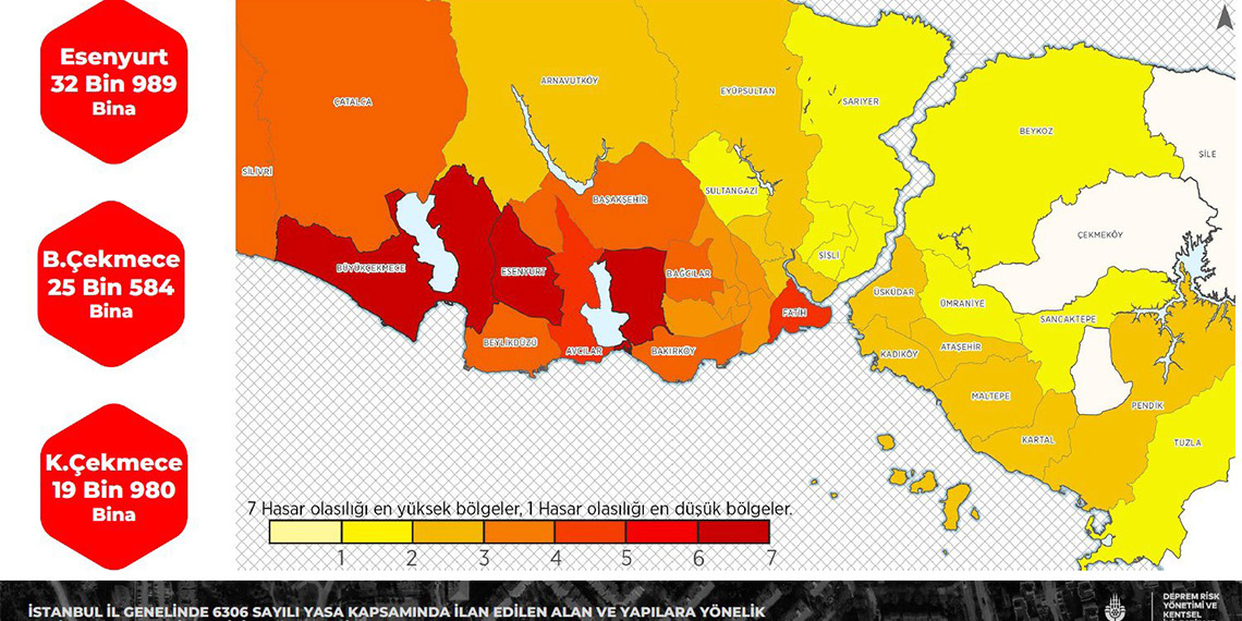Bilim Akademisi Üyesi Yer Bilimci Prof. Dr. Naci Görür İstanbul'da 5 ilçeye dikkat çekti, "İstanbul'da binaların yüzde 10'u çok ağır hasar alacak" dedi.