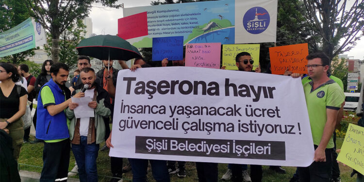 Komşu Kart Projesi işçilerinden eylem