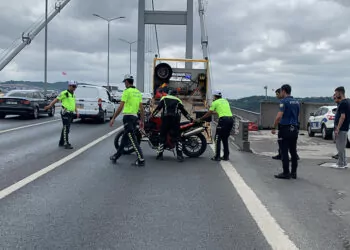 15 temmuz şehitler köprüsü'nde motosiklet kazası