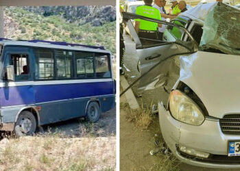 Amasya'da yolcu minibüsü ile otomobil çarpıştı: 21 yaralı