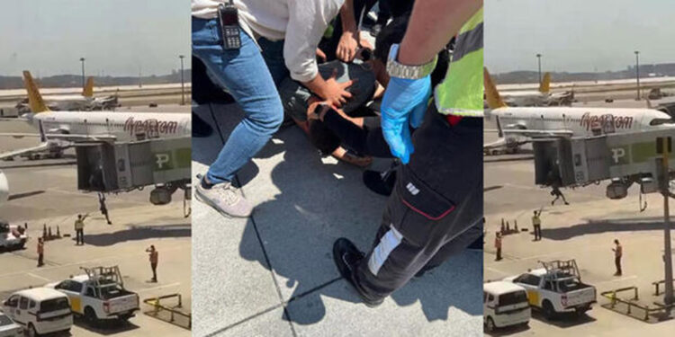 Aprona atlayan baba ve oğlu sınır dışı edildi