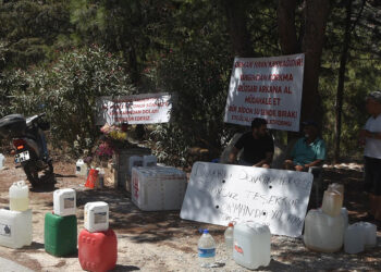 Bodrum'da orman yangınına karşı bidonlu önlem
