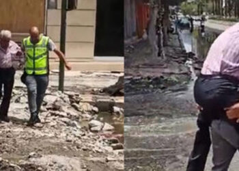 Depremzedeyi sırtında taşıyan polis: Görevimi yaptım