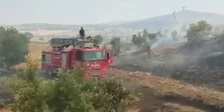 Diyarbakır'da örtü yangını