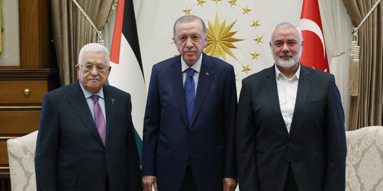 Erdoğan, Filistin Devlet Başkanı'nı kabul etti