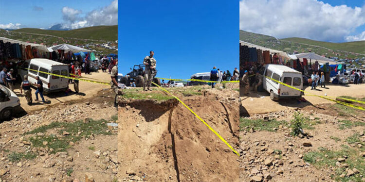 Halat kopunca çekilen minibüs pazara girdi