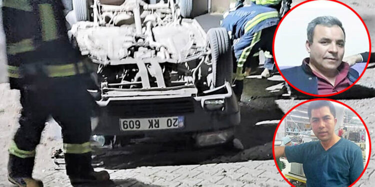 Kaldırıma çarpan otomobil, fabrika bahçesine uçtu; 2 ölü