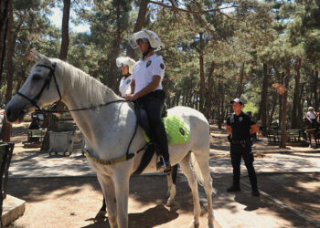 Polisler, yangınlara karşı ormanlarda devriye geziyor