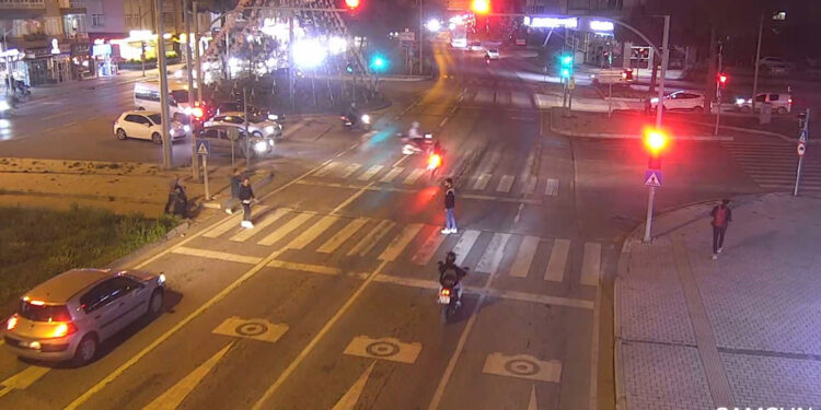 Samsun'daki trafik kazaları KGYS kameralarında