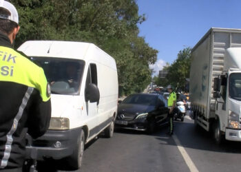 Sarıyer'de drone destekli trafik denetimi