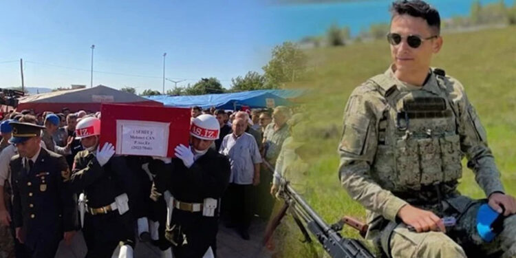 Şehit sözleşmeli er Mehmet Can, toprağa verildi