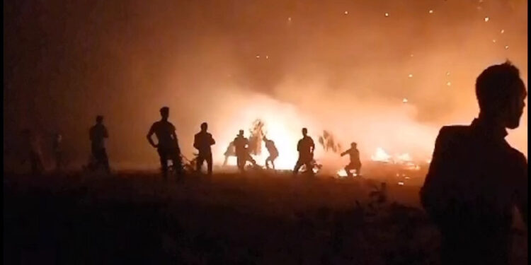 Siirt'te fıstık bahçesinde çıkan yangın, ormana sıçradı