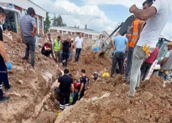 Tokat'ta okul inşaatında göçük: 1 işçi yaralı