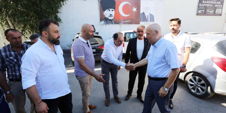 Yaşar, Yeni Başkent Oto Sanayi Sitesi’ni ziyaret etti