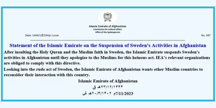 İsveç'in afganistan'daki faaliyetleri askıya alındı