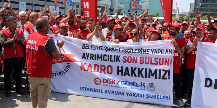 DİSK'e bağlı Genel İş Sendikası üyesi işçiler, ücretlerde iyileştirme, belediye şirket işçilerine uygulanan ayrımcılığı son verilmesi, kadro talepleri için Türkiye genelinde örgütlü oldukları iş yerlerinde iş bırakma eylemi yaptı. Mecidiyeköy'de de toplanan işçiler, basın açıklaması yaparak taleplerinin yerine getirilmesini istedi.