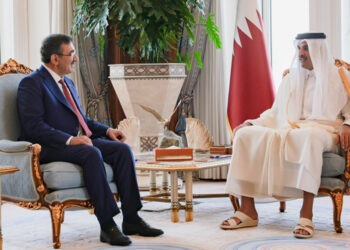 Bakan Yılmaz Katar Emiri Şeyh Al Thani ile görüştü