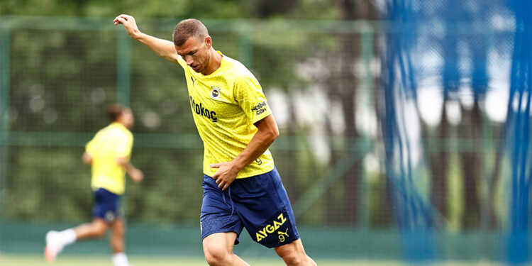 Edin Dzeko sarı-lacivertli formayla ilk idmana çıktı