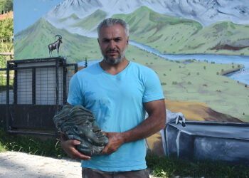 Gurbetçi ressam keşfettiği taşları sanata kazandırıyor