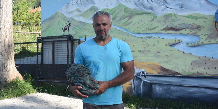 Gurbetçi ressam keşfettiği taşları sanata kazandırıyor