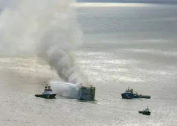 Panama bandıralı kargo gemisinde çıkan yangın devam ediyor