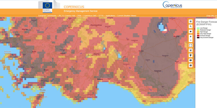 Akdeniz ve Güney Ege'de 'çok aşırı tehlike' uyarısı