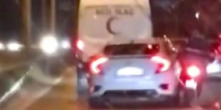 Otoyolda dehşet saçtı