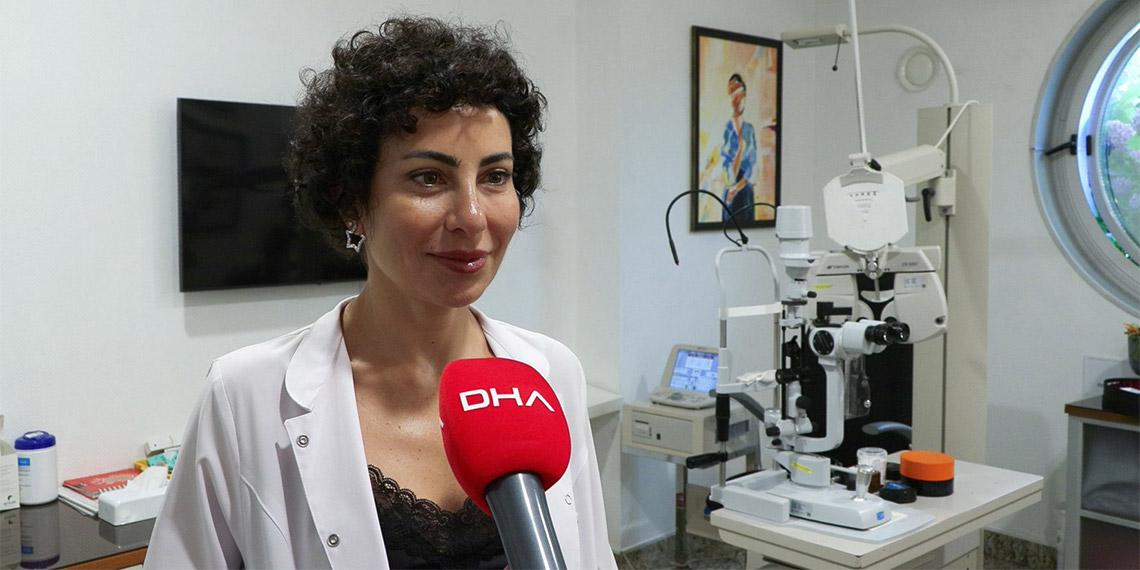 Etiler Dünyagöz Hastanesi’nde Op. Dr. Aylin Akbay, "Yaz aylarında bilinçsiz kullanılan klima göz hastalıklarına neden olabilir, klima olan ortamda muhakkak nem cihazı da kullanılmalı" dedi.