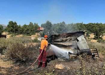 Barakada çıkan yangın ormana sıçramadan söndürüldü
