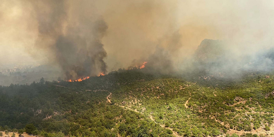 Çanakkale'de orman yangını çıktı; Köyler boşaltıldı