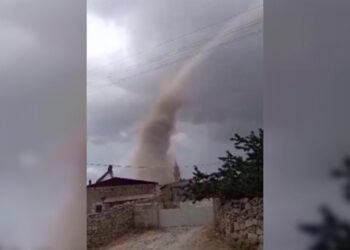 Kayseri'de hortum kamerada