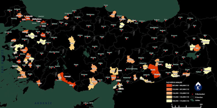 'Konuşan' haritalar, il potansiyeli yüksek 67 ilçeyi belirledi
