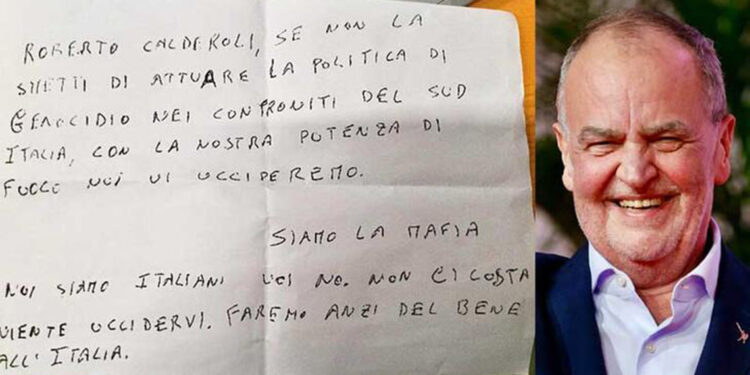 Mafyadan İtalyan Bakan Calderoli'ye ölüm tehdidi