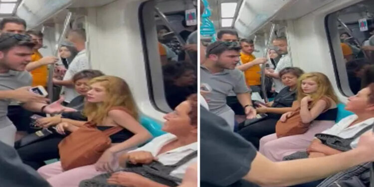 Marmaray'da yolcunun başörtüsünü zorla açmaya çalıştı