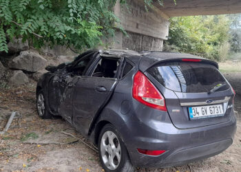 Otomobil köprüden uçtu: 1'i bebek, 4 yaralı