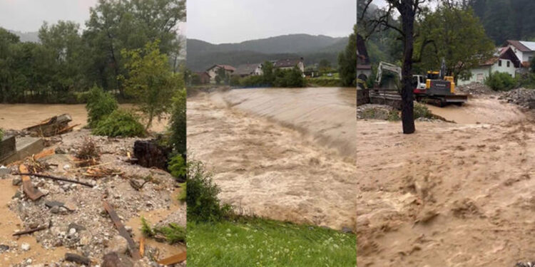 Slovenya'da aşırı yağışlar sele neden oldu