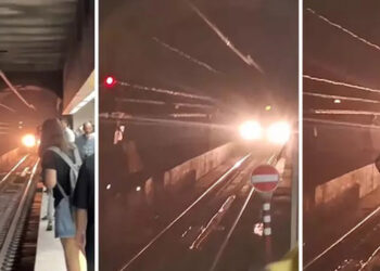 Üsküdar'da raylara atlayan kişi paniğe neden oldu