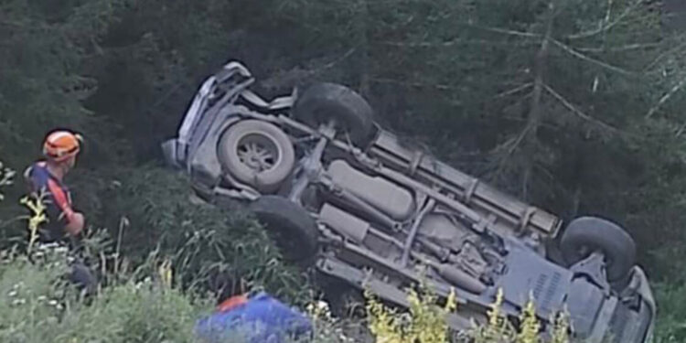 Yamaçtan yuvarlanan ağaç kamyonete çarptı: 1 ölü, 1 yaralı