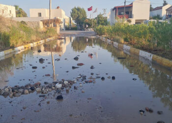 Bodrum'da isale hattı patladı