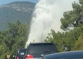 Bodrum'da isale hattında patlama